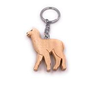 Onwomania - "-lama Kamel hell Schlüsselanhänger - Holz Glücksbringer ideal als Geschenk z.B. für den besten Freund, die beste Freundin, Mama - Für Männer, Frauen & Kinder