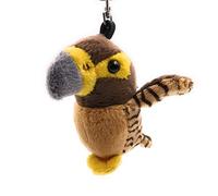 Onwomania - "-Papagei Falke braun Schlüsselanhänger - Plüsch Glücksbringer ideal als Geschenk z.B. für den besten Freund, die beste Freundin, Mama - Für Männer, Frauen & Kinder