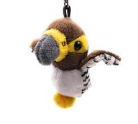Onwomania - "-Papagei Falke weiß Schlüsselanhänger - Plüsch Glücksbringer z.B. für den besten Freund, die Beste Freundin, Mama - Für Männer, Frauen & Kinder