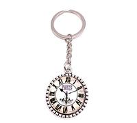 Onwomania Paris Uhr andenken Kreis Schlüsselanhänger Metall Glücksbringer in Alu Geschenkbox, ideal zum Verschenken