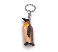 Onwomania - "-Pinguin Königspinguin Vogel Schlüsselanhänger - Holz Glücksbringer ideal als Geschenk z.B. für den besten Freund, die beste Freundin, Mama - Für Männer, Frauen & Kinder