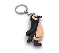 Onwomania - "-Pinguin watschelnd Vogel Schlüsselanhänger - Holz Glücksbringer ideal als Geschenk z.B. für den besten Freund, die beste Freundin, Mama - Für Männer, Frauen & Kinder