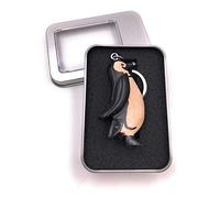 Onwomania - "-Pinguin watschelnd Vogel Schlüsselanhänger inkl. Geschenkbox - Glücksbringer Geschenk z.B. für den besten Freund, die beste Freundin, Mama - Für Männer, Frauen & Kinder