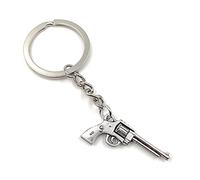 Onwomania - "Revolver langer Lauf Pistole Schlüsselanhänger - Metall Glücksbringer ideal als Geschenk z.B. für den besten Freund, die beste Freundin, Mama - Für Männer, Frauen & Kinder