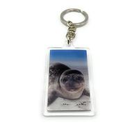 Onwomania - Robbe Baby Seehund - 3D Schlüsselanhänger aus Metall, ideal als Geschenk z.B. für den besten Freund, die beste Freundin, Mama - Für Männer, Frauen & Kinder