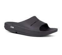 OOFOS OOahh Recovery Slide Sandalen für Damen und Herren, Mattes Schwarz, 10 Women/8 Men