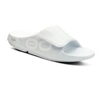 OOFOS OOahh Sport Flex Recovery Sandale, Weiß matt, 14 Women/12 Men