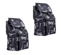 OOPDNEGAK 1/2PCS Trolley Oxford Tuch Ersatztasche wasserdichte Tasche - 43L Einkaufswagen-Ersatztasche Mit Seitentaschen, Zusammenklappbare Aufbewahrungstasche(2PCS)