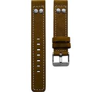 Oozoo Armband Uhrenband Uhrenarmband Leder Lederband mit Dornschließe Dunkelbraun/Niete 30 mm