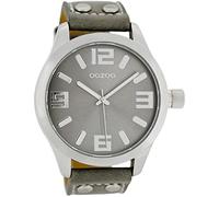 Oozoo C1057 Damenuhr, Lederarmband, Grau, Band