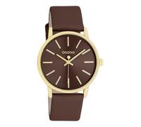 Oozoo C11655 Damenuhr Damen Armbanduhr braun goldfarben 35 mm Lederband Quarz