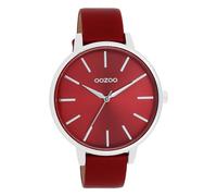 Oozoo Damen Armbanduhr Timepieces Analog Leder rot UOC11299 Analoguhr