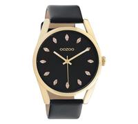 Oozoo Damen Armbanduhr Timepieces Analog Leder schwarz UOC10842 Analoguhr