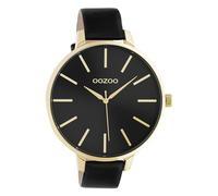 Oozoo Damen Armbanduhr Timepieces Analog Leder schwarz UOC10844 Analoguhr