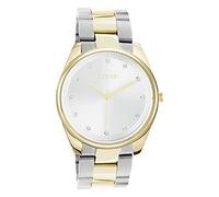 Oozoo Damen Armbanduhr Timepieces C10960 Analog Edelstahl Silber-Gold UOC10960 Analoguhr