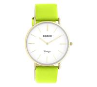 Oozoo Damen Armbanduhr Vintage Series C20305 Analog Leder gelbgrün UOC20305 Analoguhr
