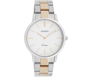 OOZOO Damenuhr Edelstahl Ø38mm silber/rosegold/weiß