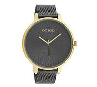 Oozoo Uhren C10554 XL Damenuhr mit Edelstahl-Armband gold / anthrazit 48 mm