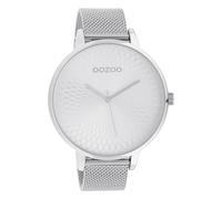 Oozoo Uhren C10550 XL Damenuhr mit Edelstahl-Band silber 48 mm