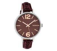 Oozoo Damenuhr mit Lederband 36 MM Weinrot C10457