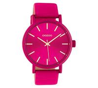 Oozoo Damenuhr mit Lederband 42 MM Colours of Oozoo Unicolor Pink C10448
