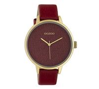 Oozoo Damenuhr mit Lederband und Oozoo Art Zifferblatt 43 MM Rot/Rot C10247