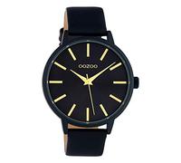 Oozoo Damenuhr Quarz mit Lederband 42 MM Dunkelblau Sunray C10619