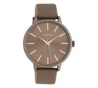 Oozoo Uhren C10612 Damen-Armbanduhr mit Lederband Quarz Taupe 42 mm