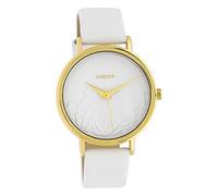 Oozoo Damenuhr Summer Vibes mit Lederband 36 MM Goldfarben/Weiß C10601