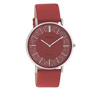 OOZOO Armbanduhr Vintage Damen Rot/Silber C20129