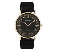 OOZOO Armbanduhr Vintage Damen Schwarz/Roségold C20142