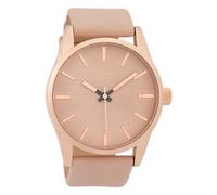 Oozoo Herrenuhr mit Lederband 45 MM Rose/Pinkgrau/Pinkgrau C9626