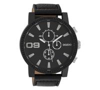 Oozoo Herrenuhr mit Lederband 50 MM Black/Schwarz/Schwarz C10067