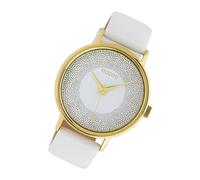 Oozoo Leder Damen Uhr C10576 Analog Quarzuhr Armband weiß Timepieces UOC10576