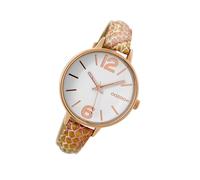 Oozoo Leder Damen Uhr C9481 Analog Quarzuhr Armband pink gold Timepieces UOC9481