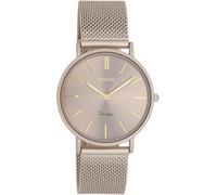 OOZOO Quarzuhr Armbanduhr, Damenuhr, Edelstahlarmband, Mineralglas, analog (60299866-0) taupe