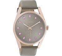 Oozoo Uhren C10817 Damenuhr mit Lederband Taupe/Rosé 42 mm