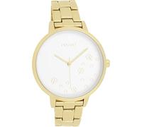 Oozoo Timepieces Damen Uhr Gold Weiß | Armbanduhr Damen mit Edelstahlarmband | Hochwertige Uhr für Frauen| Edle Analog Damenuhr in rund C11122