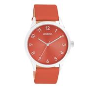 Oozoo - Timepieces Damen Uhr in Fiesta red | Armbanduhr Damen mit Lederarmband | Moderne Uhr für Frauen | Edle Analog Damenuhr in rund C11326 (40mm Gehäuse)