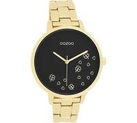 Oozoo Timepieces Damen Uhr in Gold Schwarz| Armbanduhr Damen mit Edelstahlarmband | Hochwertige Uhr für Frauen| Edle Analog Damenuhr in rund C11124