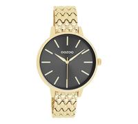 Oozoo - Timepieces Damen Uhr in Gold/schwarz | Armbanduhr Damen mit Edelstahlarmband | Moderne Uhr für Frauen | Edle Analog Damenuhr in rund C11435 (42mm Gehäuse)