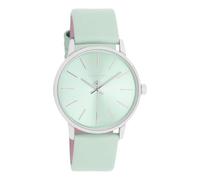 Oozoo - Timepieces Damen Uhr in light blue/Silver | Armbanduhr Damen mit Lederarmband | Moderne Uhr für Frauen | Edle Analog Damenuhr in rund C11369 (36mm Gehäuse)