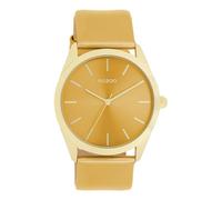 Oozoo - Timepieces Damen Uhr in Oker metallic | Armbanduhr Damen mit Lederarmband | Moderne Uhr für Frauen | Edle Analog Damenuhr in rund C11332 (40mm Gehäuse)