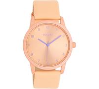 Oozoo - Timepieces Damen Uhr in Peach pink/Lilac | Armbanduhr Damen mit Lederarmband | Moderne Uhr für Frauen | Edle Analog Damenuhr in rund C11075 (38mm Gehäuse)