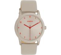 Oozoo Timepieces Damen Uhr in Taupe - Armbanduhr Damen mit Lederarmband | Hochwertige Uhr für Frauen - Edle Analog Damenuhr in rund C11170