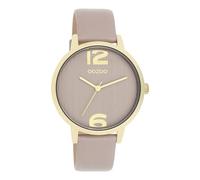 Oozoo - Timepieces Damen Uhr in Taupe | Armbanduhr Damen mit Lederarmband | Moderne Uhr für Frauen | Edle Analog Damenuhr in rund C11342 (38mm Gehäuse)