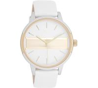 Oozoo Timepieces Damen Uhr in Weiß Gold| Armbanduhr Damen mit Lederarmband | Hochwertige Uhr für Frauen| Edle Analog Damenuhr in rund C11150