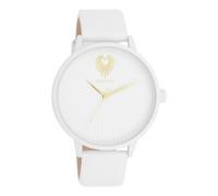 Oozoo - Timepieces Damen Uhr in White (alu) | Armbanduhr Damen mit Lederarmband | Moderne Uhr für Frauen | Edle Analog Damenuhr in rund C11343 (42mm Gehäuse)