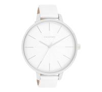 Oozoo - Timepieces Damen Uhr in White | Armbanduhr Damen mit Lederarmband | Moderne Uhr für Frauen | Edle Analog Damenuhr in rund C11345 (48mm Gehäuse)