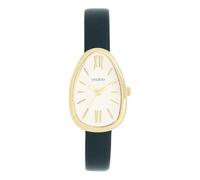Oozoo Timepieces Gold/weiß Damen Uhr - Armbanduhr Damen mit Lederarmband | Hochwertige Uhr für Frauen - Edle Analog Damenuhr in eiförmig C11636